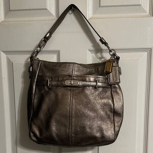 Coach Metallic Bronze Shoulder Bag